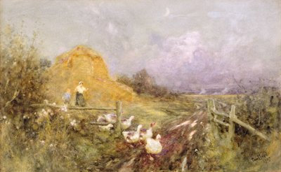 Driving Geese, Early Evening, 1907 by Thomas James Lloyd